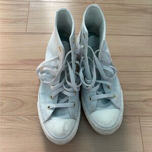 Light grey converse high top